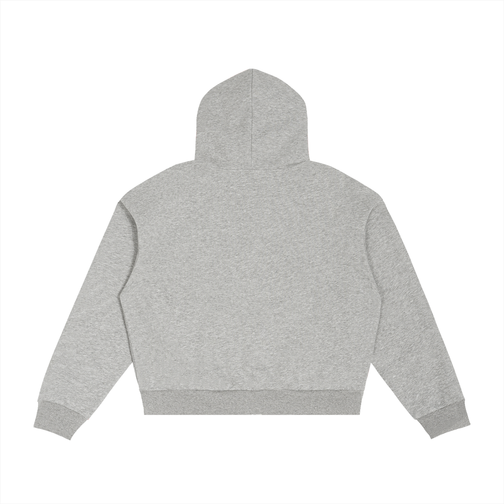 Plaid Boxy Zip Hoodie